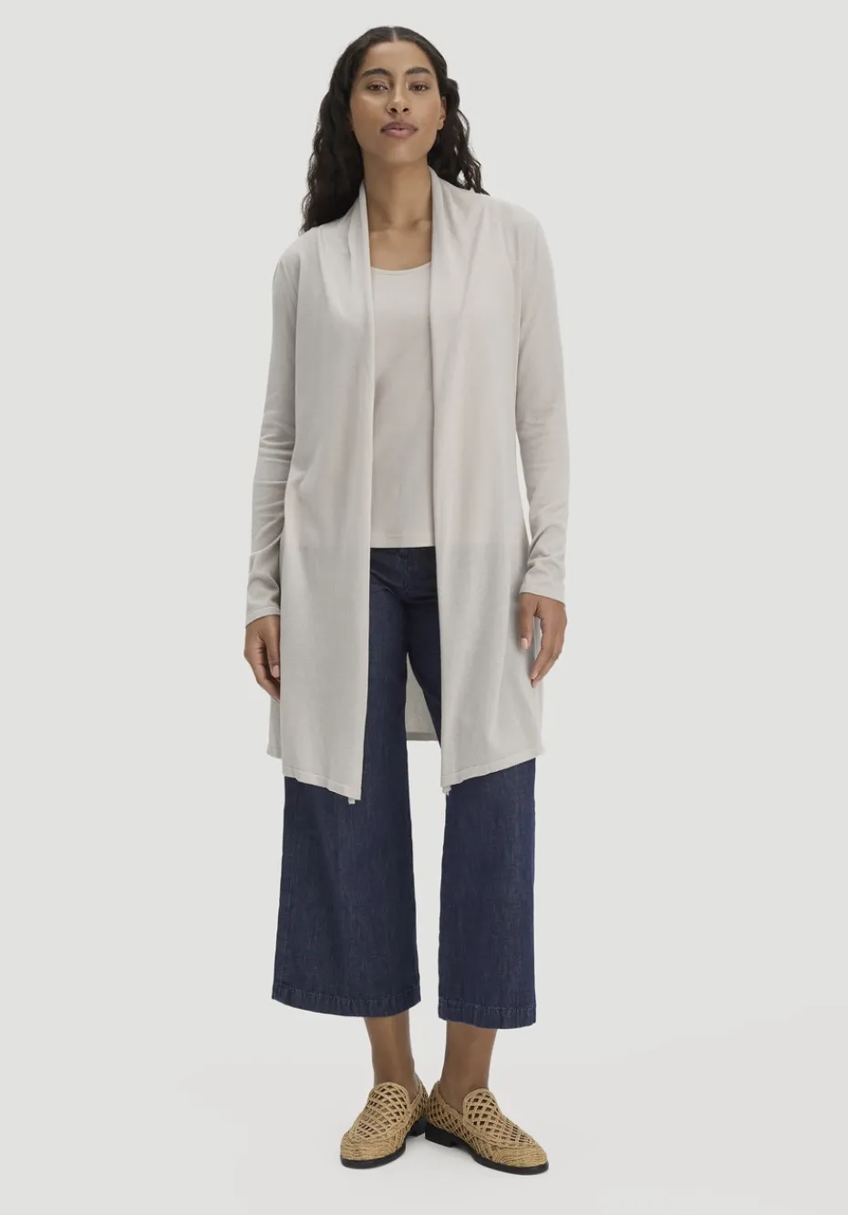 hessnatur Strick Jacke Regular aus TENCEL™ Lyocell und Bio-Baumwolle von düne New