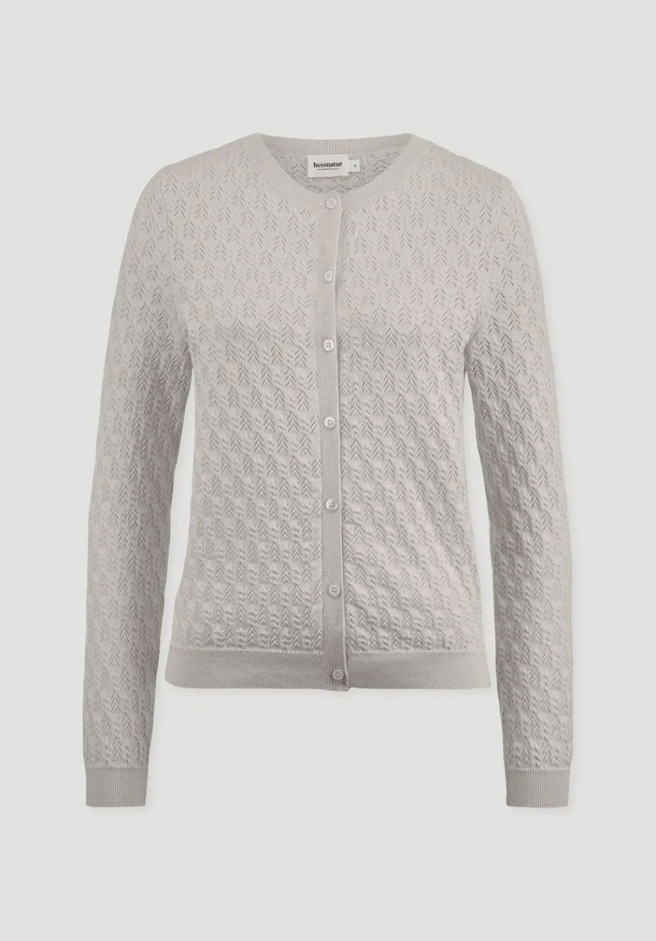 hessnatur Strick Jacke Regular aus Bio-Baumwolle mit Merinowolle von düne Outlet