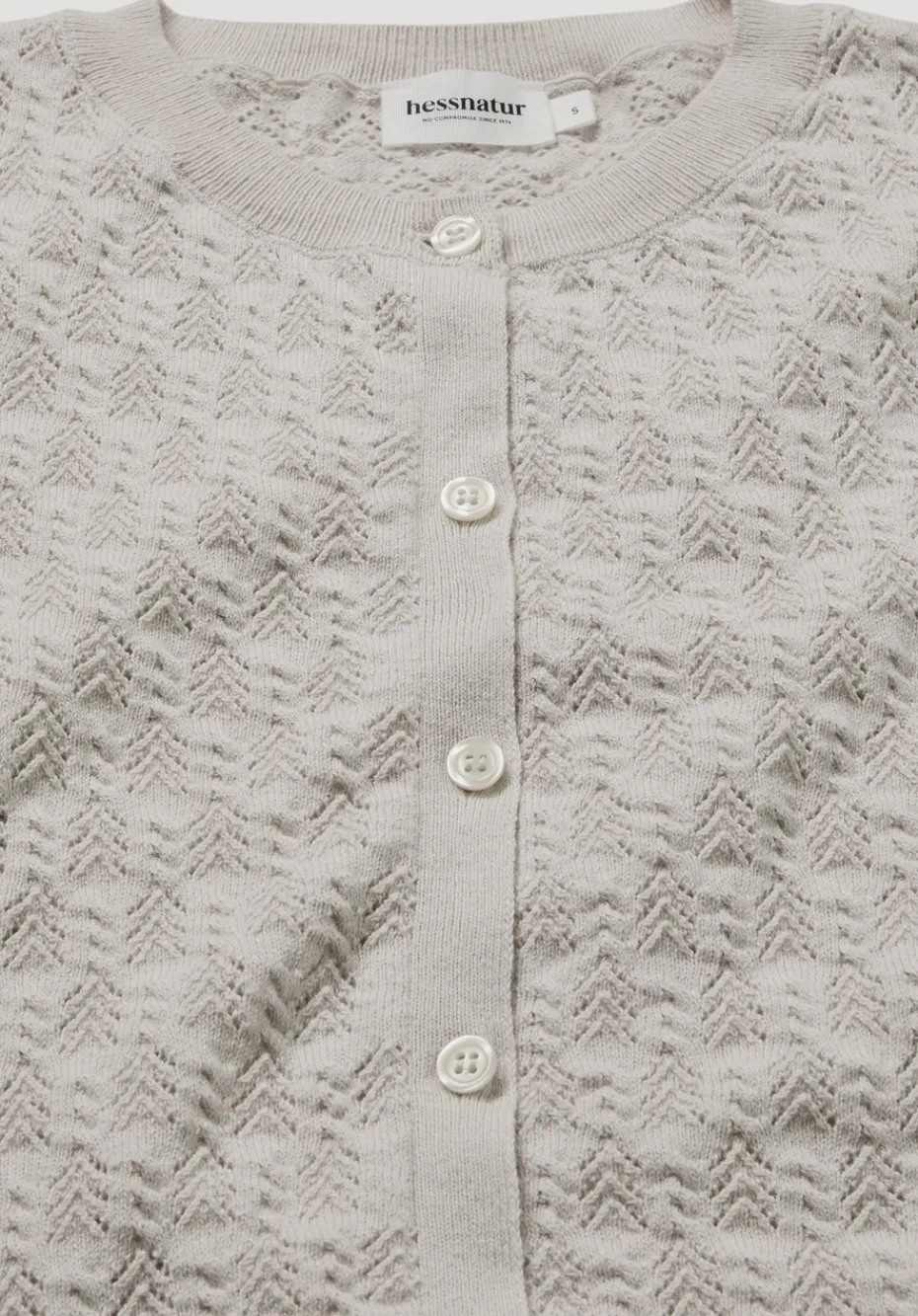 hessnatur Strick Jacke Regular aus Bio-Baumwolle mit Merinowolle von düne Outlet