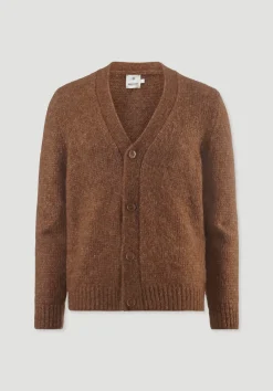 hessnatur Strick Jacke Relaxed aus Alpaka mit Bio-Baumwolle von cognac Sale