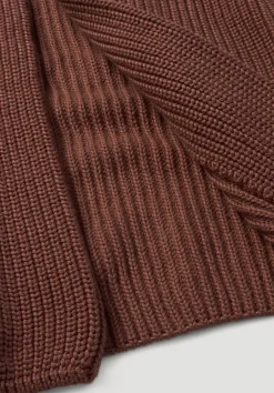 hessnatur Strick Jacke Relaxed aus reiner Bio-Baumwolle von dunkles rost New