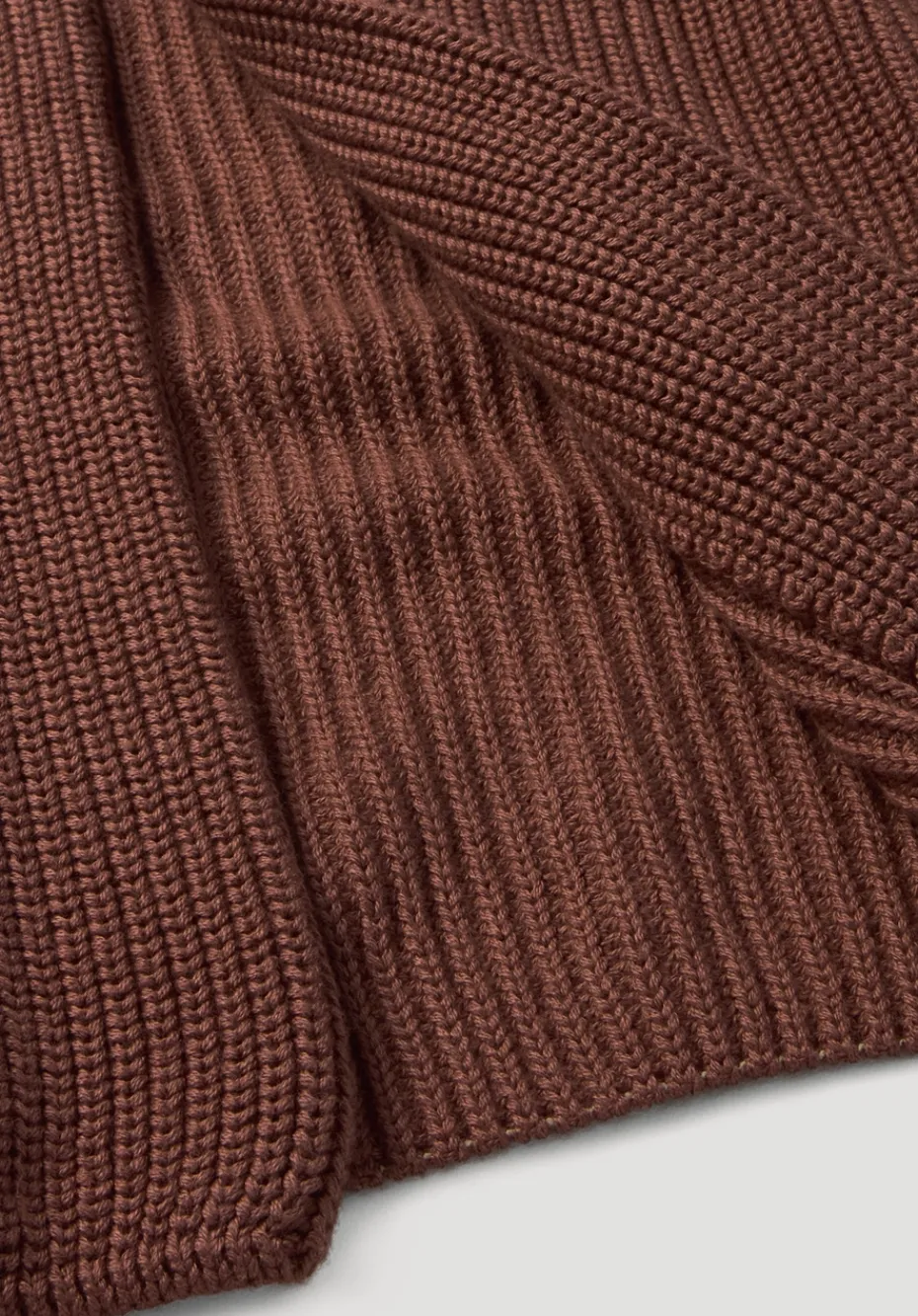 hessnatur Strick Jacke Relaxed aus reiner Bio-Baumwolle von dunkles rost New