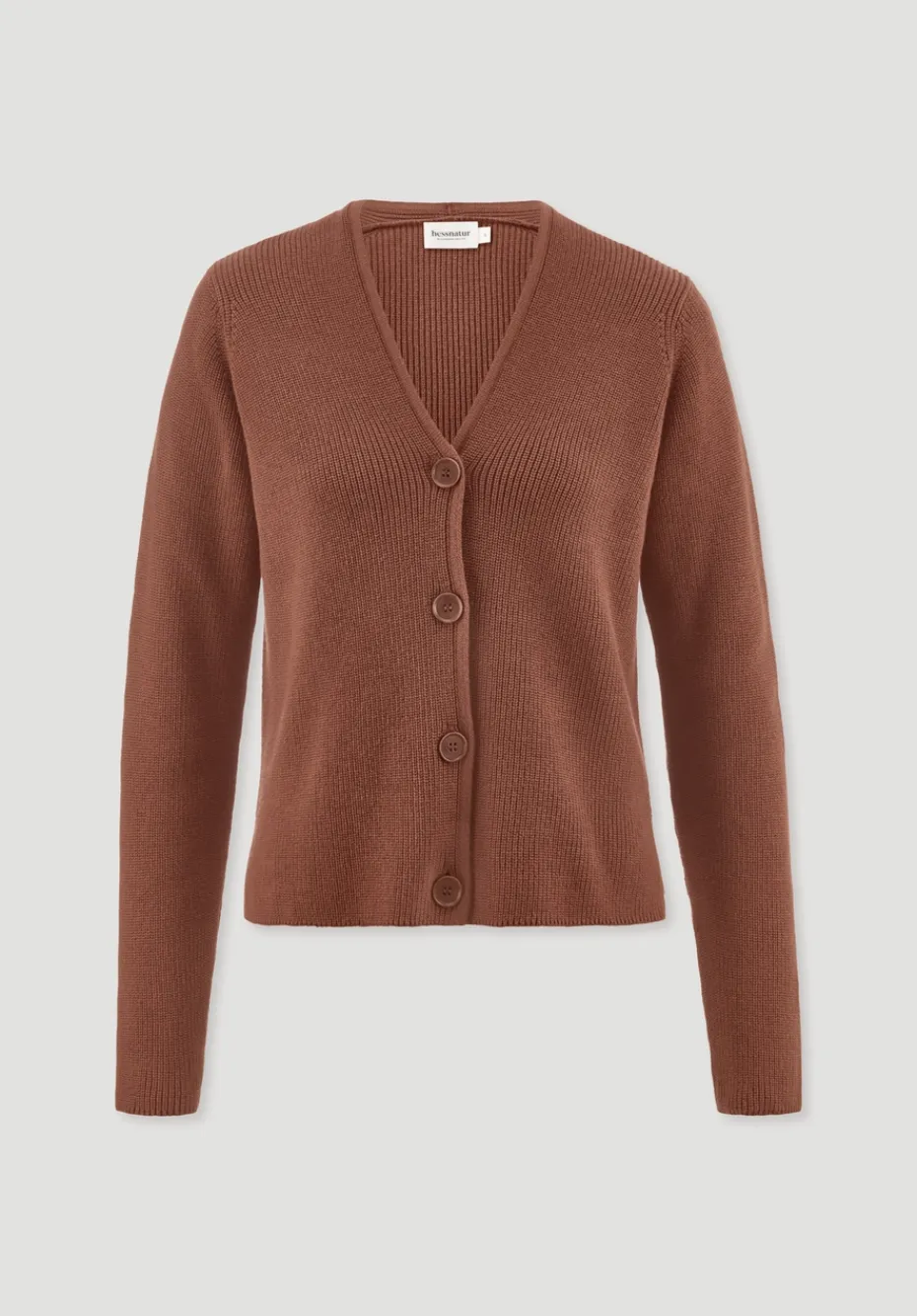 hessnatur Strick Jacke Relaxed aus reiner Bio-Baumwolle von rost Discount