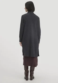 hessnatur Strick Jacke Relaxed aus Bio-Merinowolle mit Bio-Baumwolle von anthrazit Online