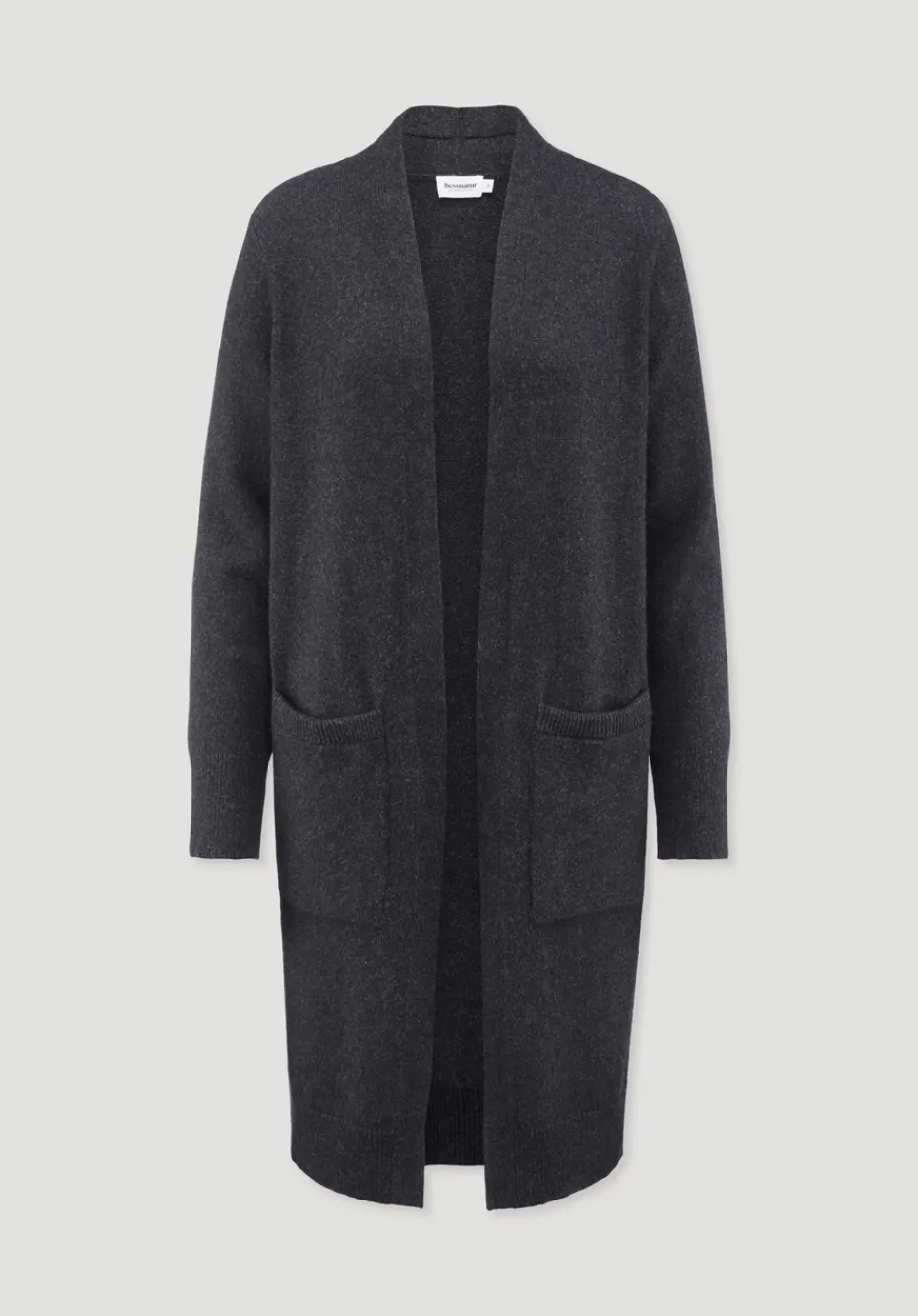 hessnatur Strick Jacke Relaxed aus Bio-Merinowolle mit Bio-Baumwolle von anthrazit Online