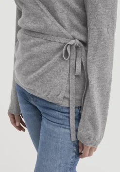 hessnatur Strick Jacke Relaxed aus Bio-Merinowolle mit Cashmere von grau New