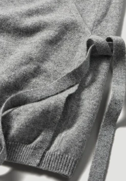 hessnatur Strick Jacke Relaxed aus Bio-Merinowolle mit Cashmere von grau New