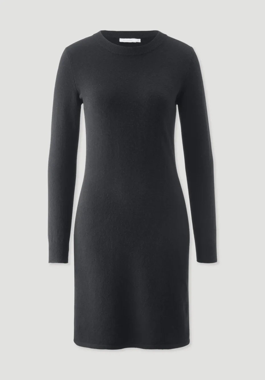 hessnatur Strick Kleid Regular aus Bio-Merinowolle mit Cashmere von schwarz