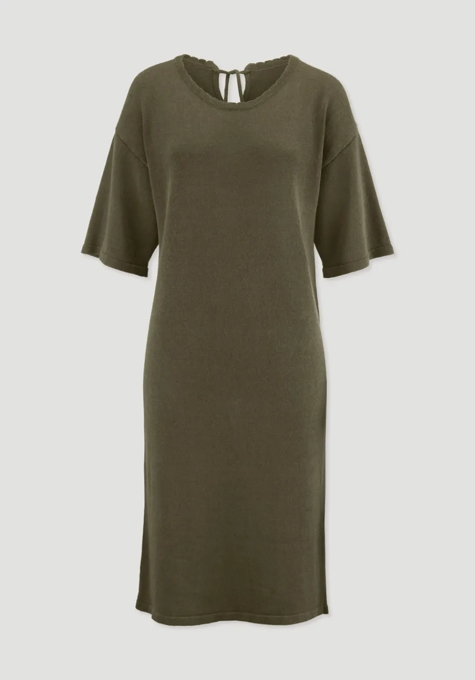 hessnatur Strick Kleid Relaxed aus Leinen mit Bio-Baumwolle und LENZING™ ECOVERO™ von goldoliv Hot