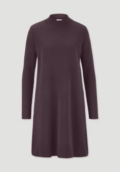 hessnatur Strick Kleid Relaxed aus TENCEL™ Lyocell mit Bio-Baumwolle von schwarzbeere Clearance