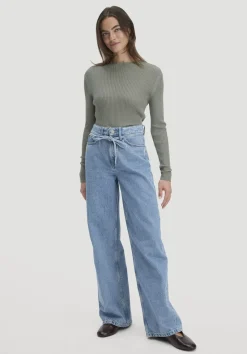 hessnatur Strick Pullover Fitted aus TENCEL™ Lyocell mit Bio-Baumwolle von steppengras Clearance