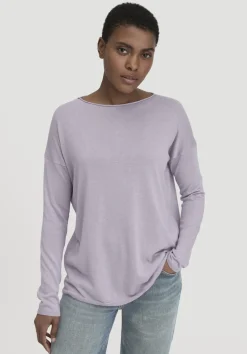hessnatur Strick Pullover Oversize aus TENCEL™ Lyocell mit Bio-Baumwolle von pastell lavendel Hot