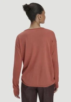 hessnatur Strick Pullover Oversize aus TENCEL™ Lyocell mit Bio-Baumwolle von pfirsichrot Online
