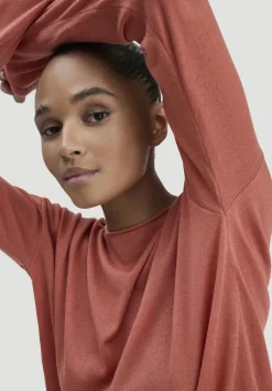 hessnatur Strick Pullover Oversize aus TENCEL™ Lyocell mit Bio-Baumwolle von pfirsichrot Online