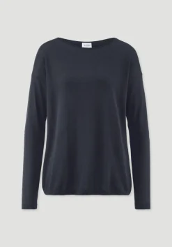 hessnatur Strick Pullover Oversize aus TENCEL™ Lyocell mit Bio-Baumwolle von marine Outlet