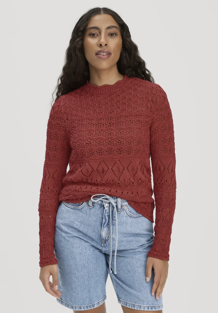 hessnatur Strick Pullover Regular aus reiner Bio-Baumwolle von terrakotta Best