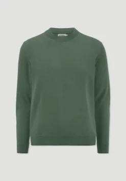 hessnatur Strick Pullover Regular aus reiner Bio-Baumwolle von efeugrün Sale