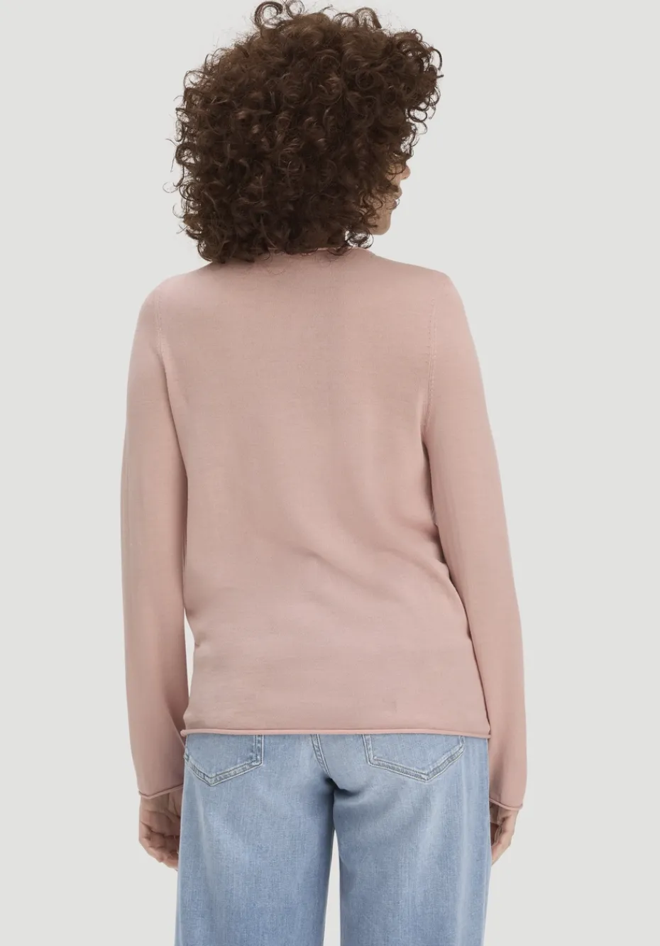 hessnatur Strick Pullover Regular aus reiner Bio-Merinowolle von rosé Hot