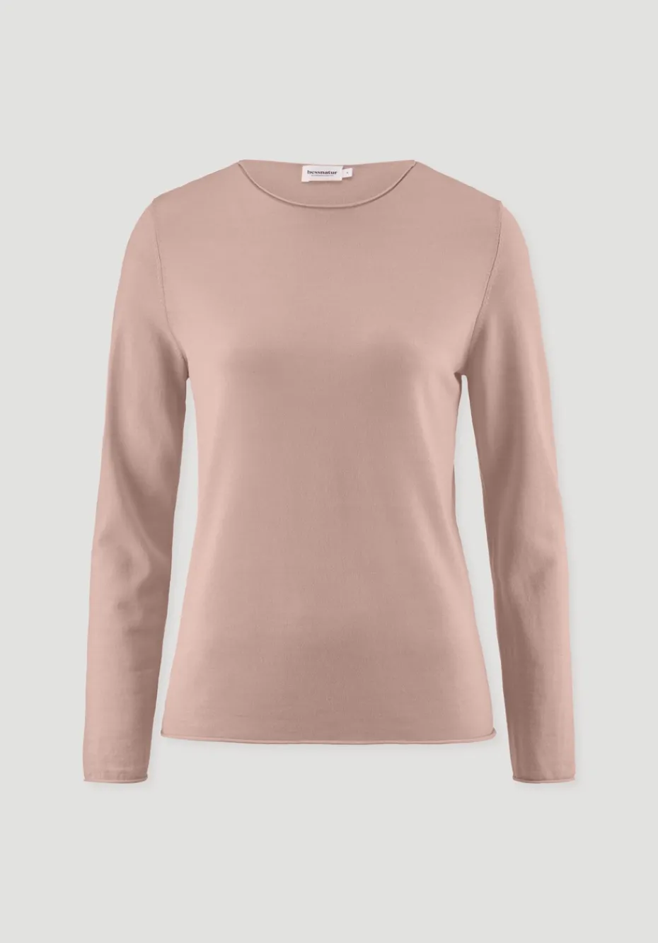 hessnatur Strick Pullover Regular aus reiner Bio-Merinowolle von rosé Hot
