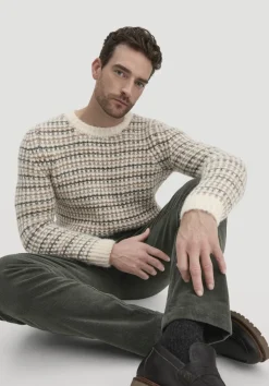 hessnatur Strick Pullover Regular aus Alpaka mit Bio-Baumolle von naturgrau Hot