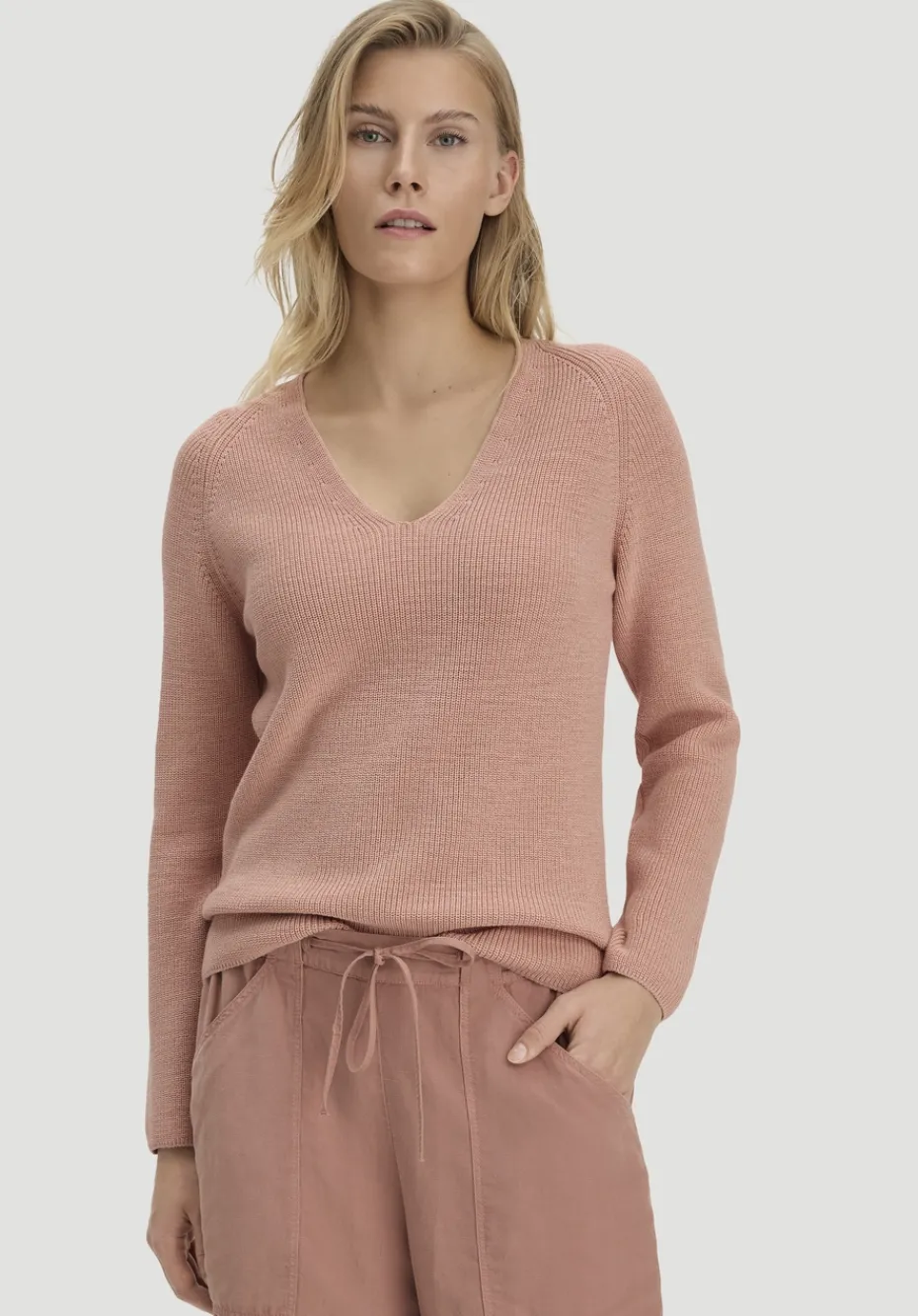 hessnatur Strick Pullover Regular aus reiner Bio-Baumwolle von rosé Outlet