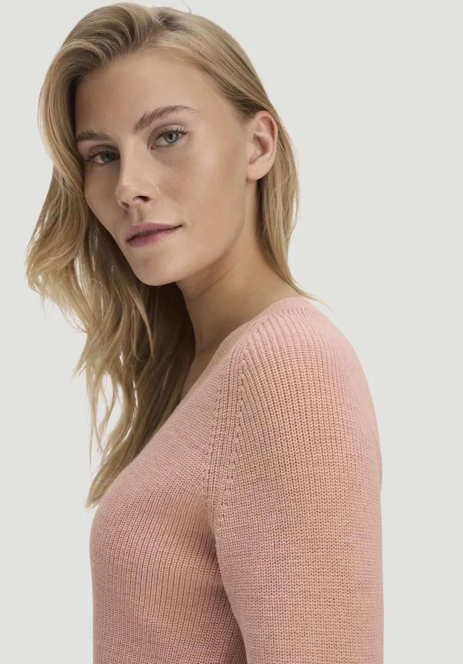 hessnatur Strick Pullover Regular aus reiner Bio-Baumwolle von rosé Outlet