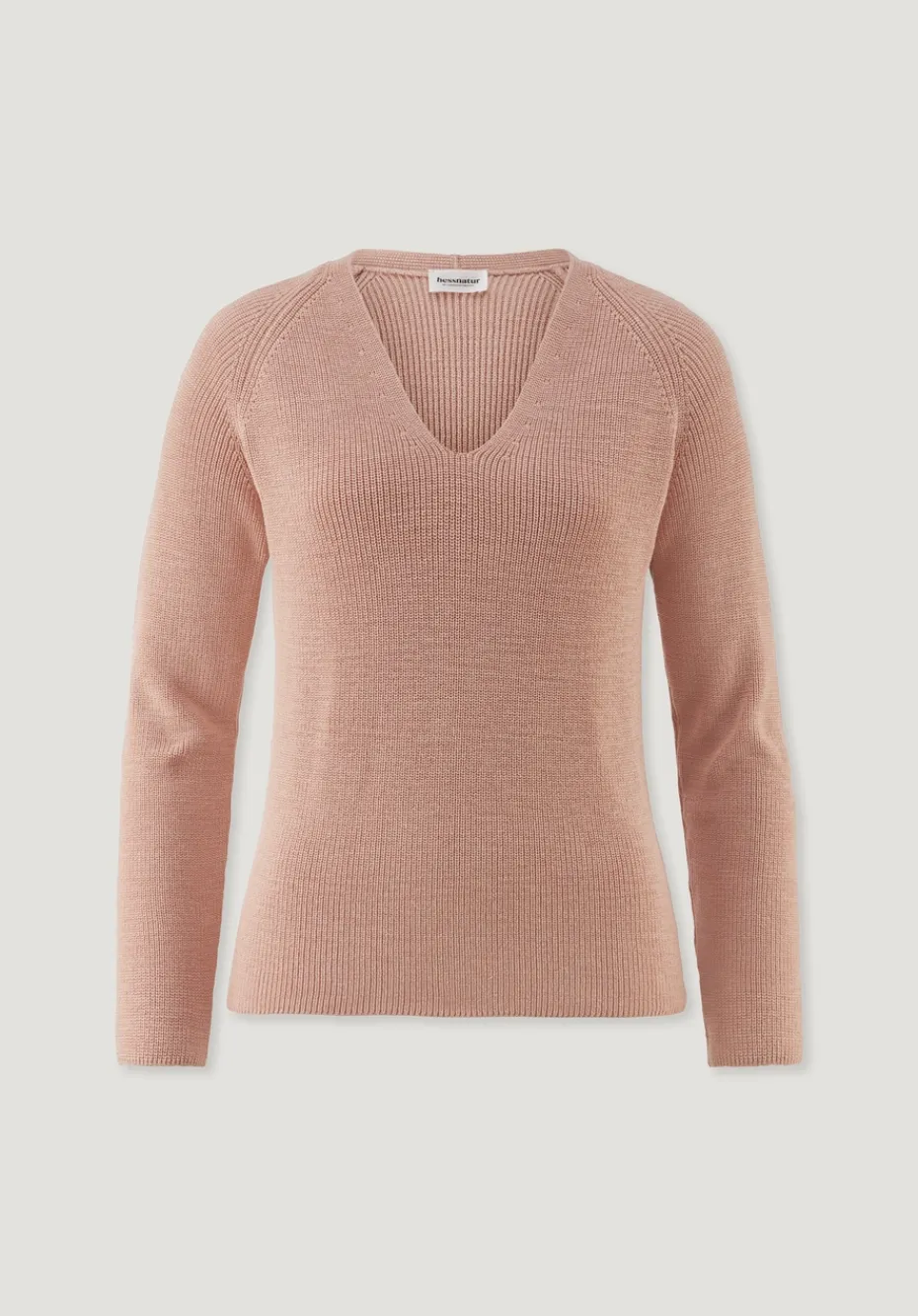 hessnatur Strick Pullover Regular aus reiner Bio-Baumwolle von rosé Outlet