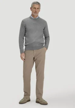 hessnatur Strick Pullover Regular aus reiner Bio-Baumwolle von grau New