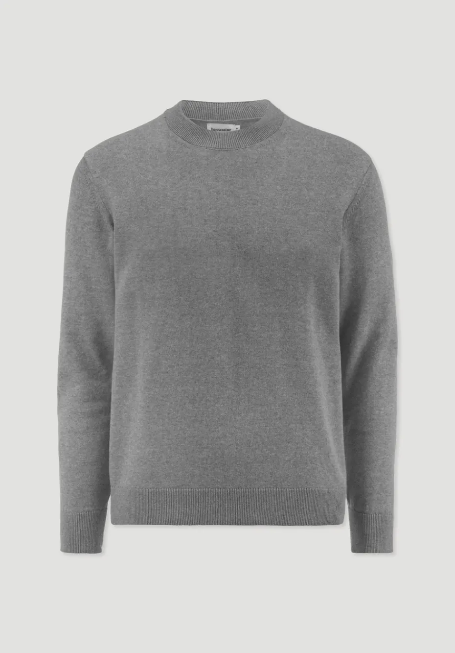 hessnatur Strick Pullover Regular aus reiner Bio-Baumwolle von grau New
