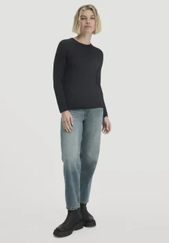 hessnatur Strick Pullover Regular aus reiner Bio-Merinowolle von schwarz Sale