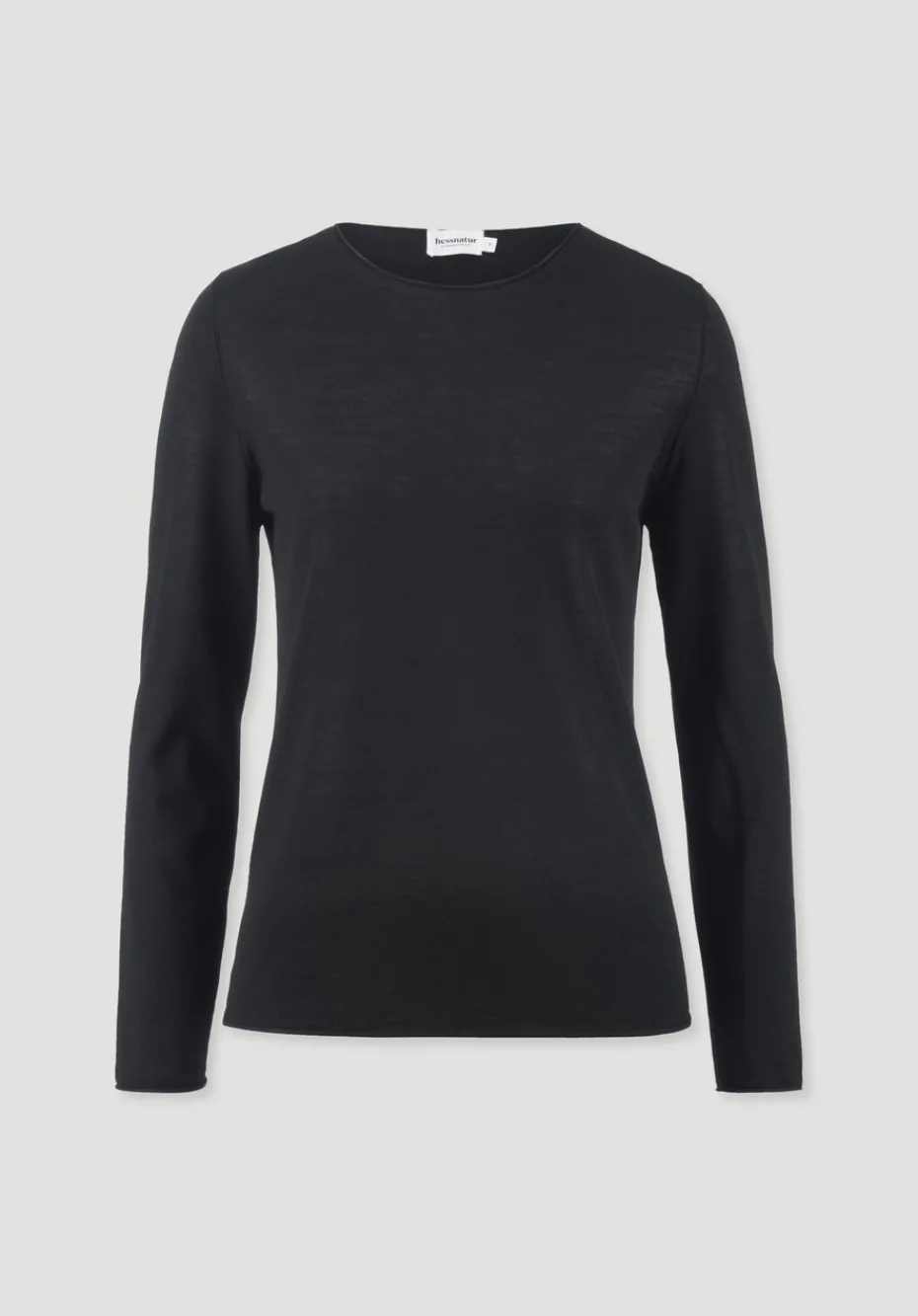 hessnatur Strick Pullover Regular aus reiner Bio-Merinowolle von schwarz Sale