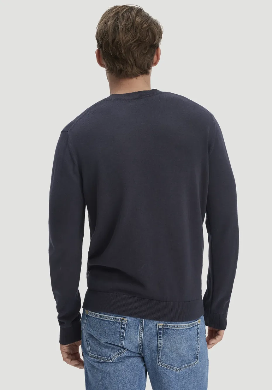 hessnatur Strick Pullover Regular aus reiner Bio-Baumwolle von marine Online