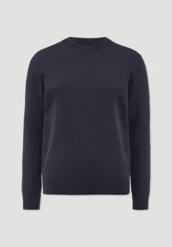 hessnatur Strick Pullover Regular aus reiner Bio-Baumwolle von marine Online