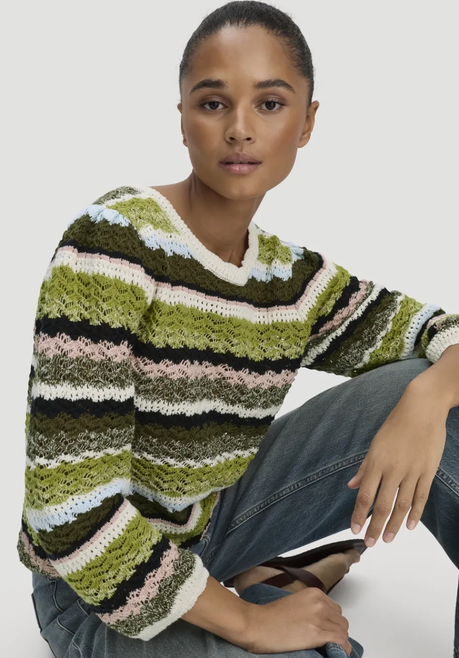 hessnatur Strick Pullover Regular aus reiner Baumwolle von sommermoos Discount