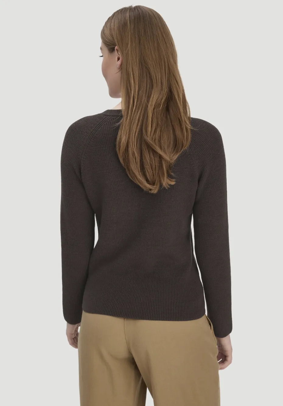 hessnatur Strick Pullover Regular aus reiner Bio-Baumwolle von kakao braun