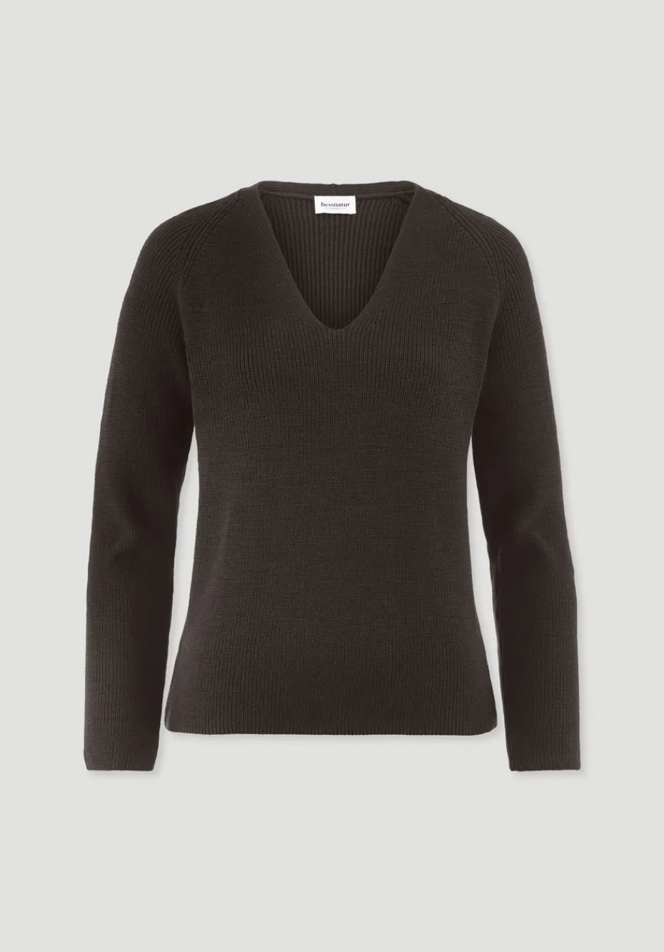 hessnatur Strick Pullover Regular aus reiner Bio-Baumwolle von kakao braun