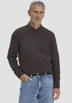 hessnatur Strick Pullover Regular aus reiner Bio-Baumwolle von kaffeebraun Online