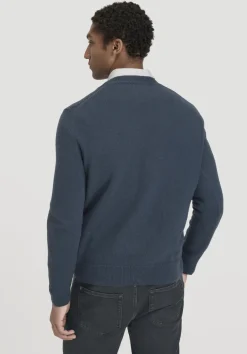 hessnatur Strick Pullover Regular aus Bio-Merinowolle mit Bio-Baumwolle von dunkles petrol Clearance