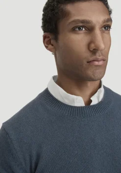 hessnatur Strick Pullover Regular aus Bio-Merinowolle mit Bio-Baumwolle von dunkles petrol Clearance