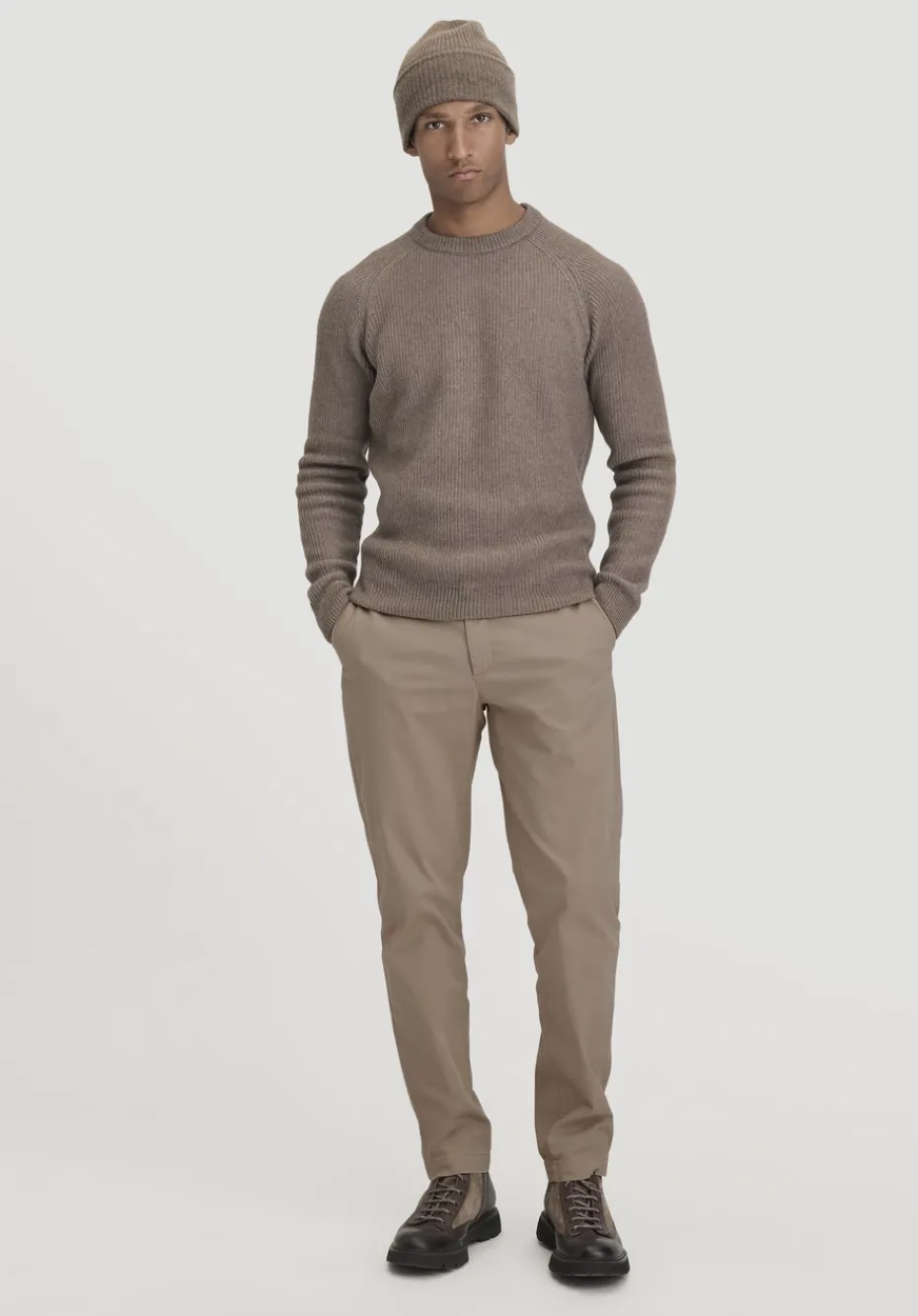 hessnatur Strick Pullover Regular aus Bio-Baumwolle mit Bio-Merinowolle von camel Clearance