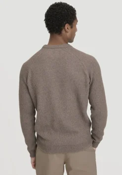 hessnatur Strick Pullover Regular aus Bio-Baumwolle mit Bio-Merinowolle von camel Clearance