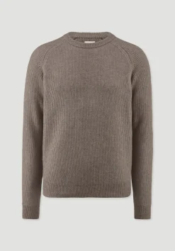hessnatur Strick Pullover Regular aus Bio-Baumwolle mit Bio-Merinowolle von camel Clearance