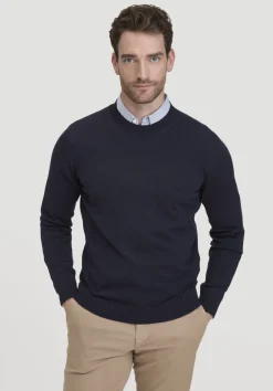 hessnatur Strick Pullover Regular aus reiner Bio-Baumwolle von marine Clearance