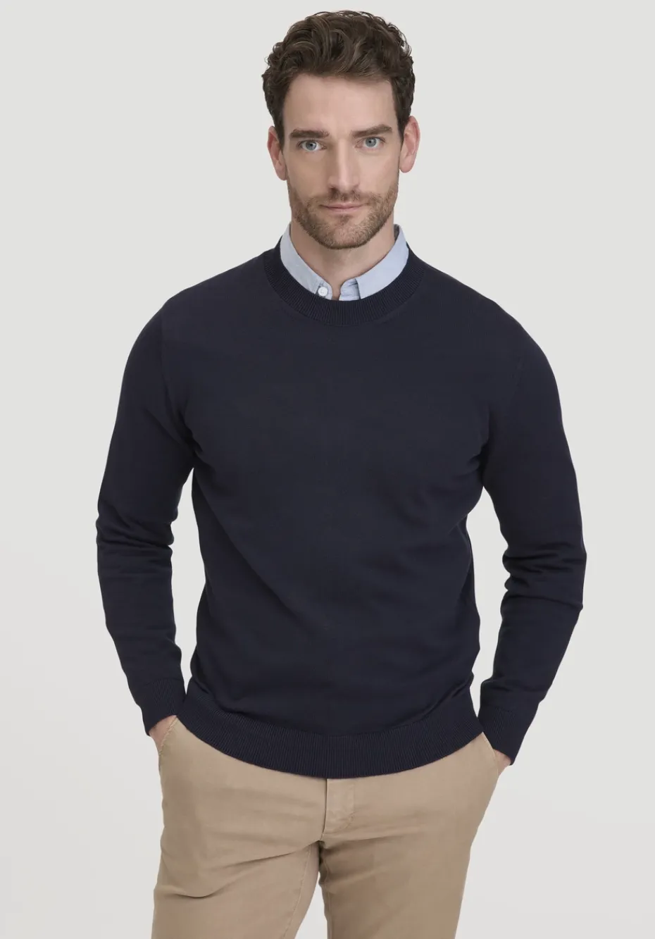 hessnatur Strick Pullover Regular aus reiner Bio-Baumwolle von marine Clearance
