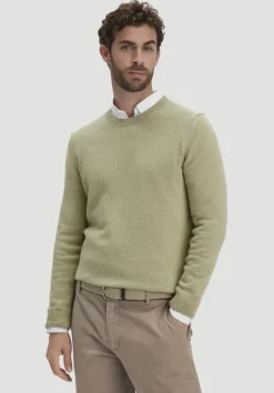 hessnatur Strick Pullover Regular aus Bio-Merinowolle mit Bio-Baumwolle von pastellmoos Online