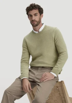 hessnatur Strick Pullover Regular aus Bio-Merinowolle mit Bio-Baumwolle von pastellmoos Online