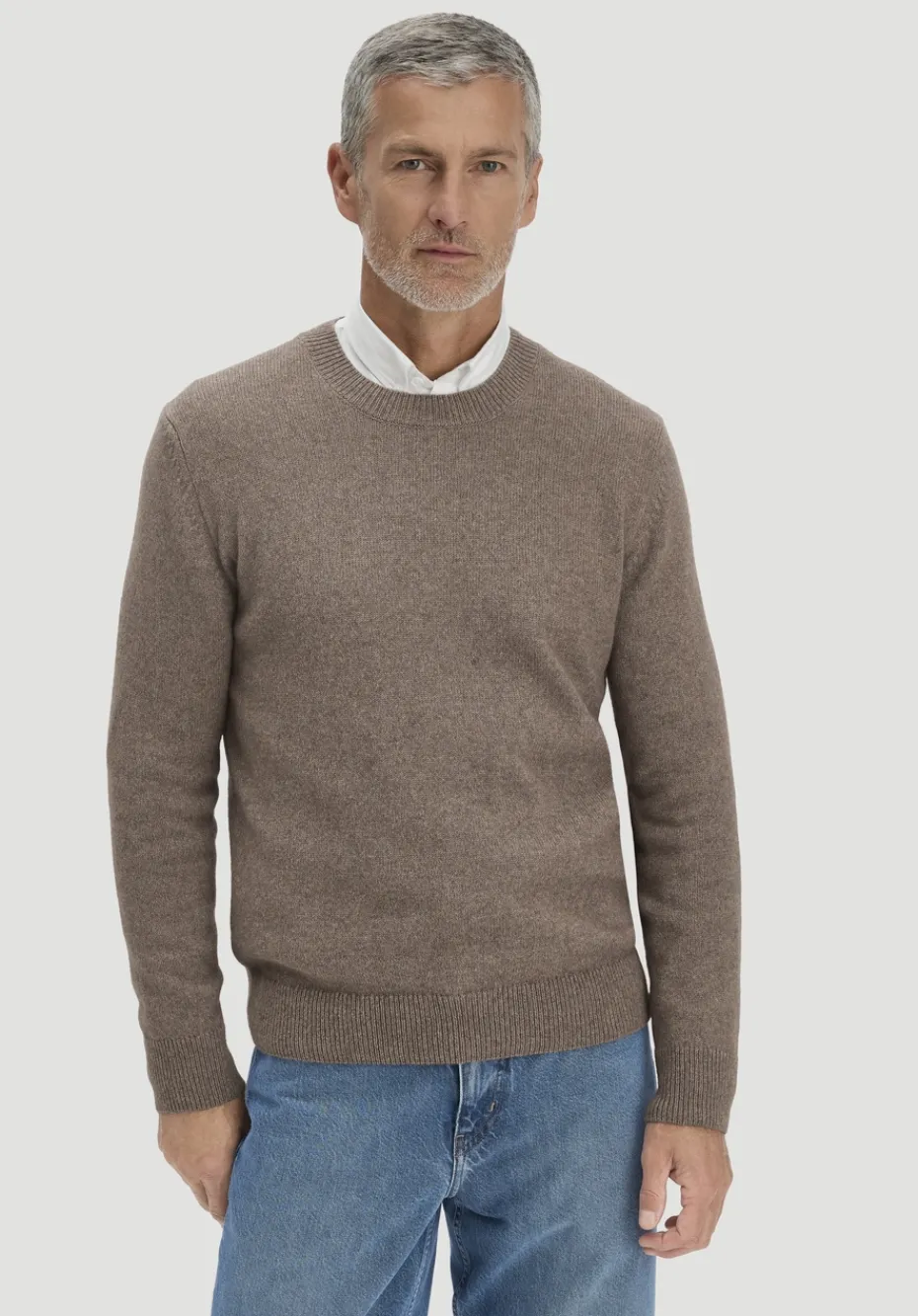 hessnatur Strick Pullover Regular aus Bio-Merinowolle mit Bio-Baumwolle von camel Best