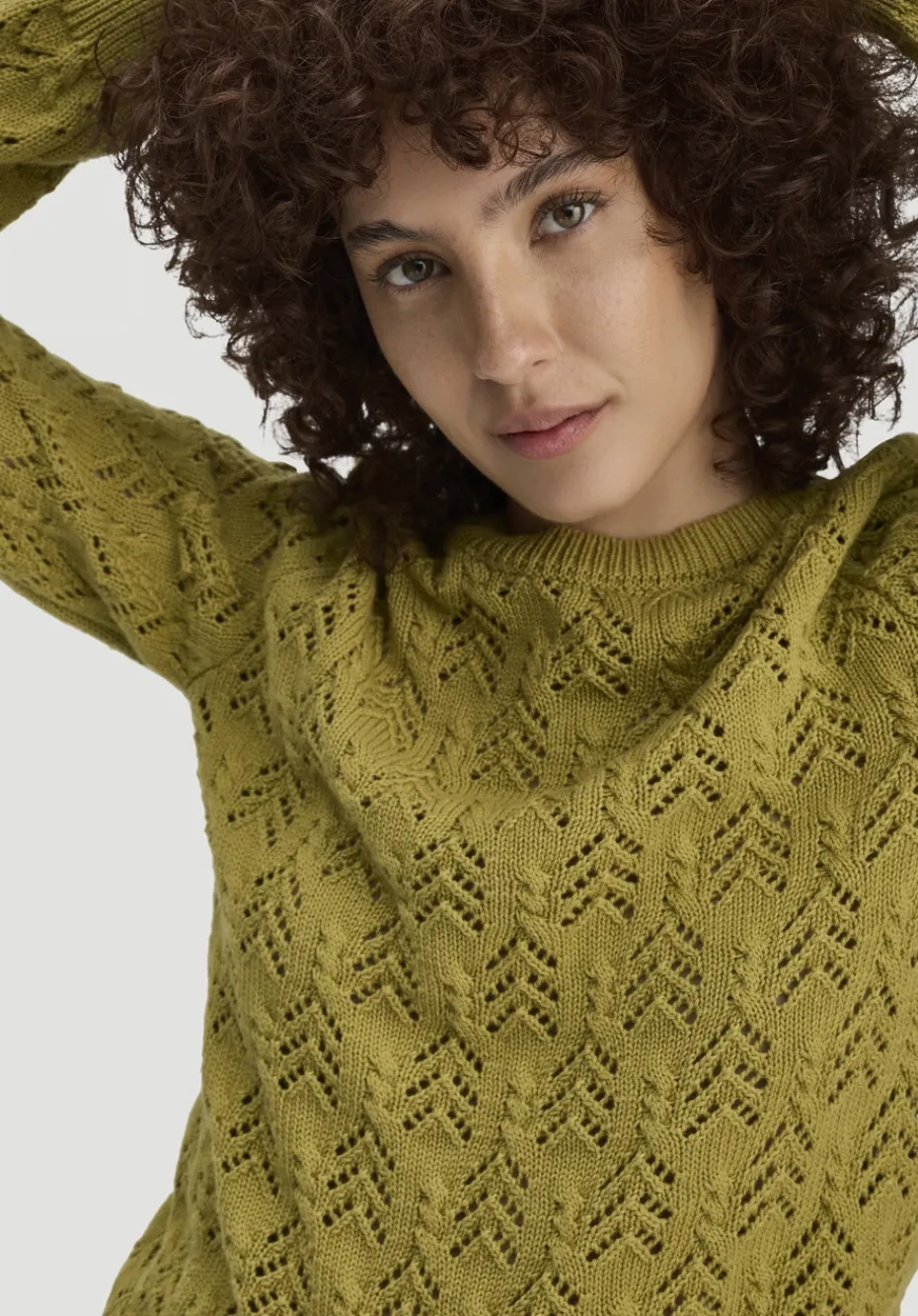 hessnatur Strick Pullover Regular aus Bio-Baumwolle und Wolle von sommermoos