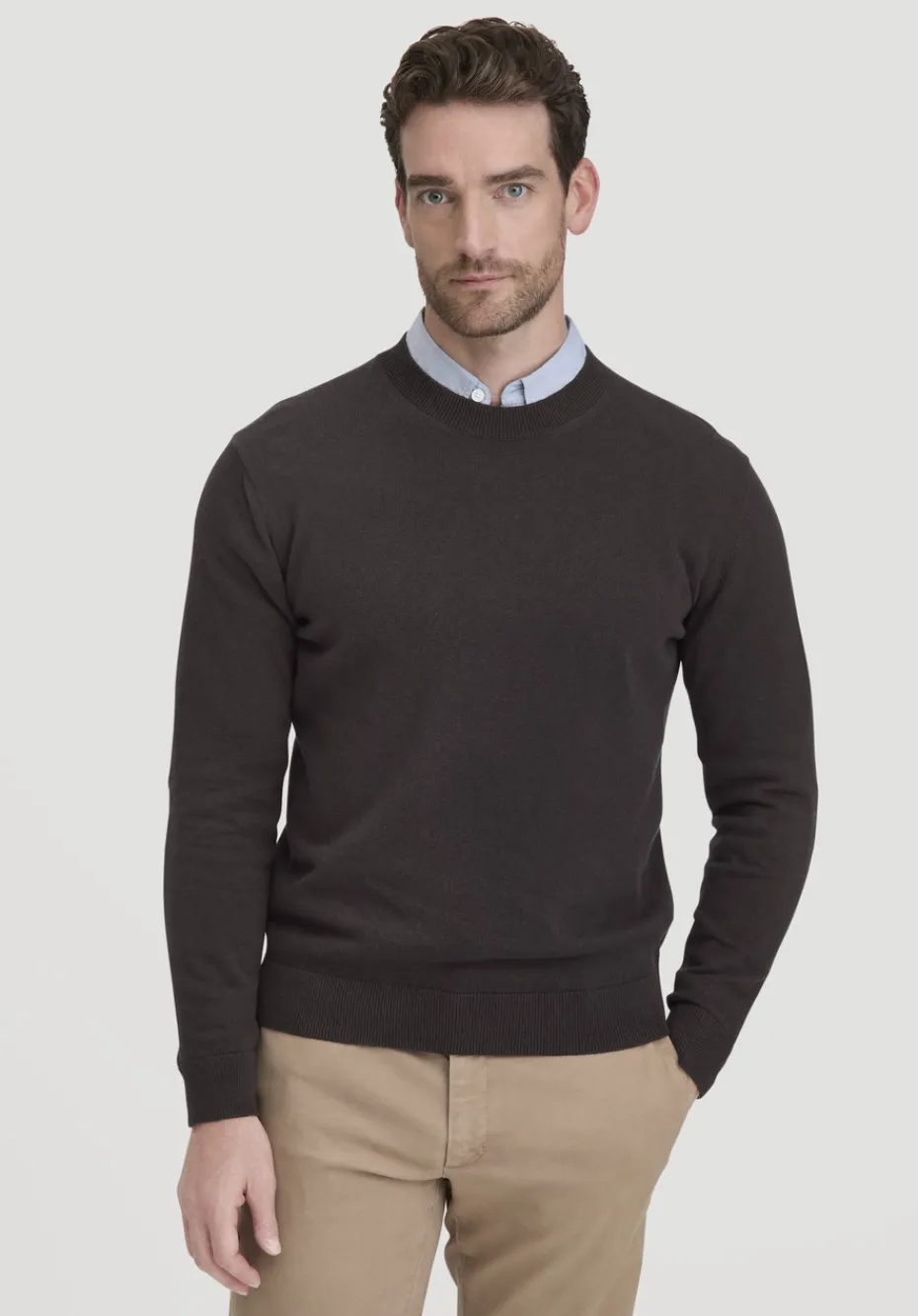 hessnatur Strick Pullover Regular aus reiner Bio-Baumwolle von kaffeebraun Best