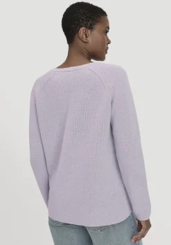hessnatur Strick Pullover Regular aus reiner Bio-Baumwolle von pastell lavendel New